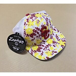 Zephyr USC Trojans Adjustable Trucker Yellow Red Floral Print Zephyr Hat NWT